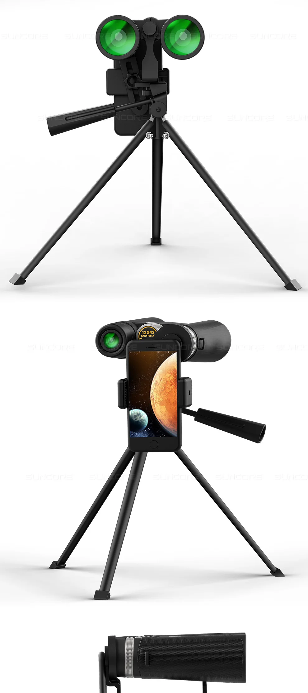 Охотничий бинокль HD Vision, Военный бинокль с длинным диапазоном, широкоугольный призма, охотничий телескоп, низкий светильник для путешествий, кемпинга