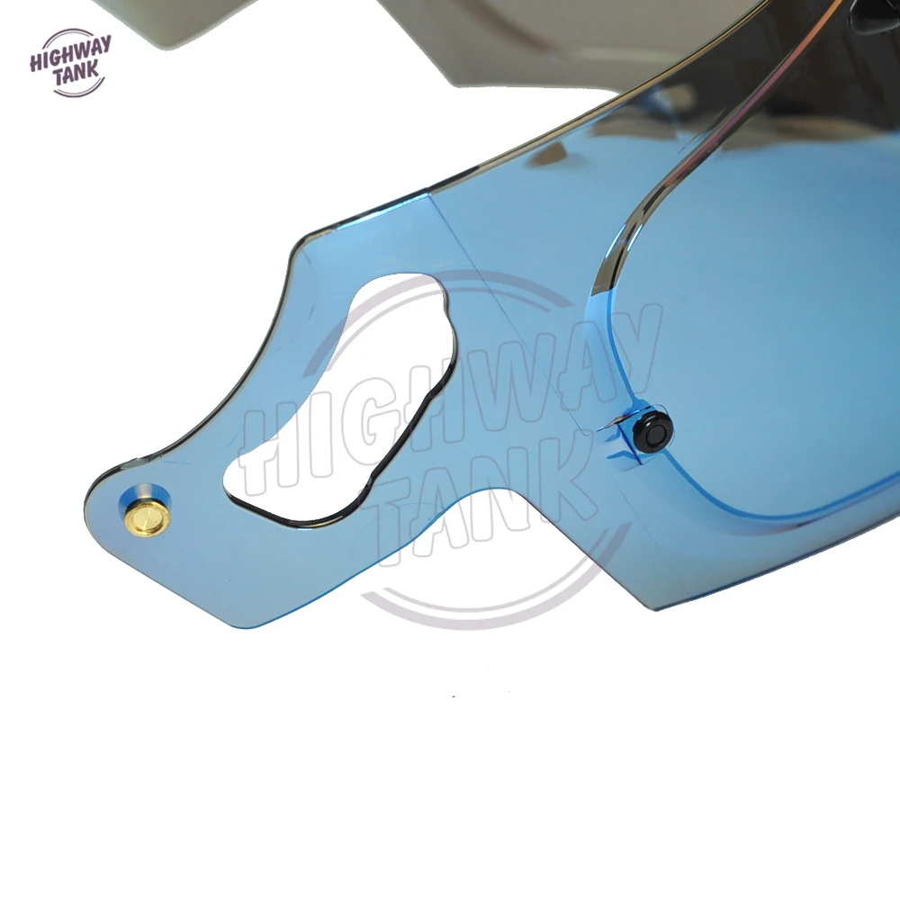 Чехол для мотоциклетного шлема на все лицо с золотым синим иридиевым дымом