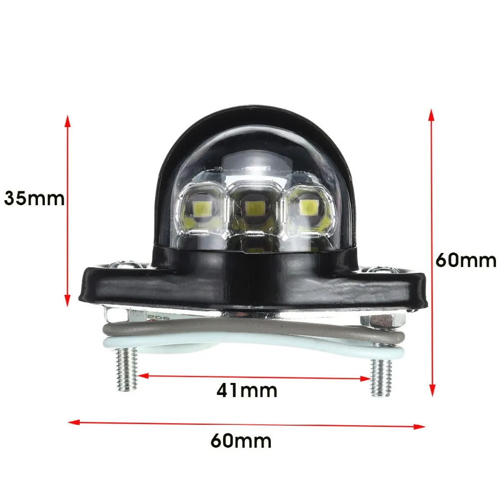 Универсальный светильник для номерного знака 2 шт. светодиодный 6 12/24 в прицепов