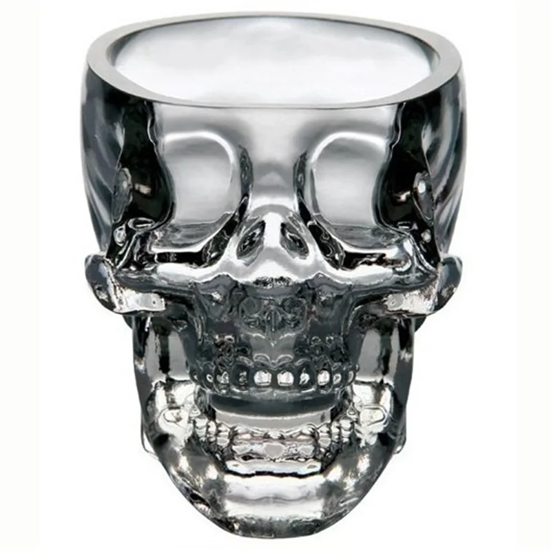 skull shape Прозрачный креативный 3D стеклянный стакан с черепом Хрустальная чашка с головой для виски домашний бар 300-0003 - Цвет: skull shape