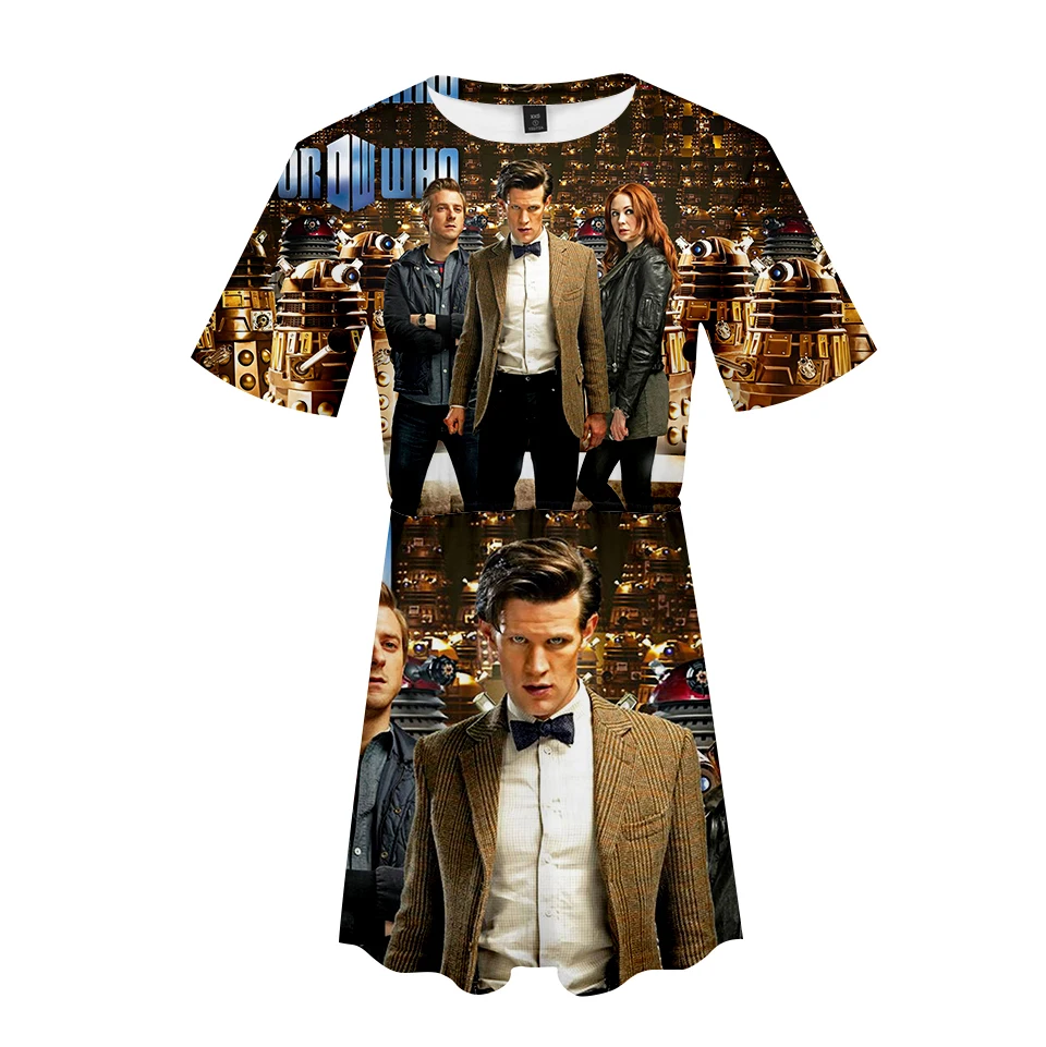 Женское платье с 3D принтом Doctor Who сексуальное красивое повседневное летнее