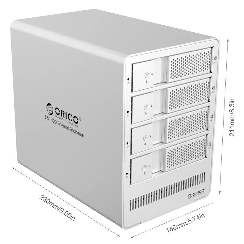 ORICO Tool free 4-bay Super speed 3,5 дюйма HDD док-станция USB3.0 для SATA HDD корпус 4bay чехол для ноутбука PC-(9548U3