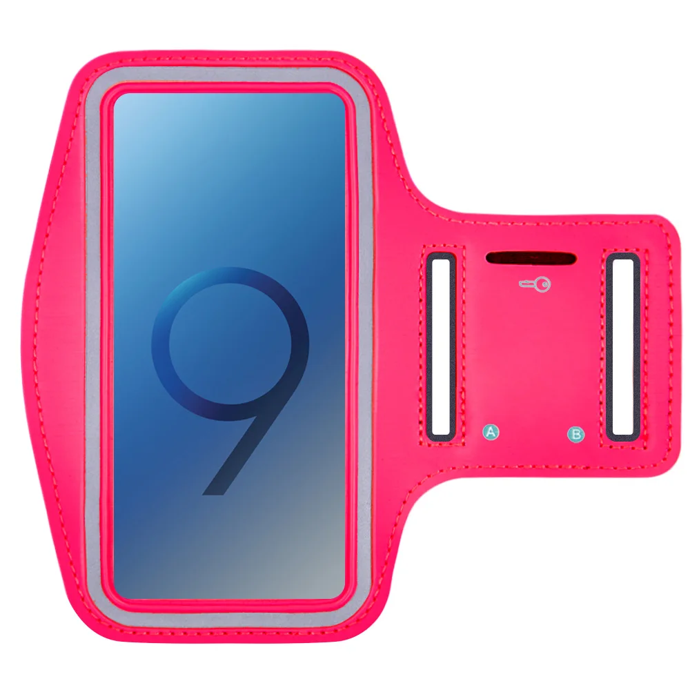 Rose Универсальный спортивный нарукавник для телефона samsung Galaxy S10 S9 S8 Note10 9 8, чехол для спортивной сумки на руку, чехол для активного отдыха на велосипеде - Цвет: Rose