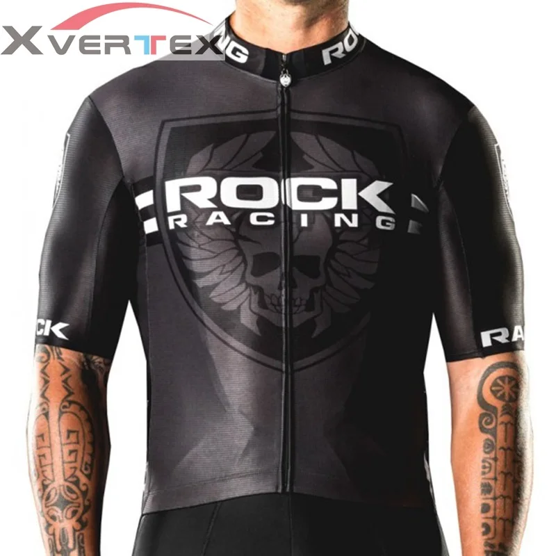 Roack racing красный черный Велоспорт Топы для мужчин 2018 Pro team Vélo летние дышащие с