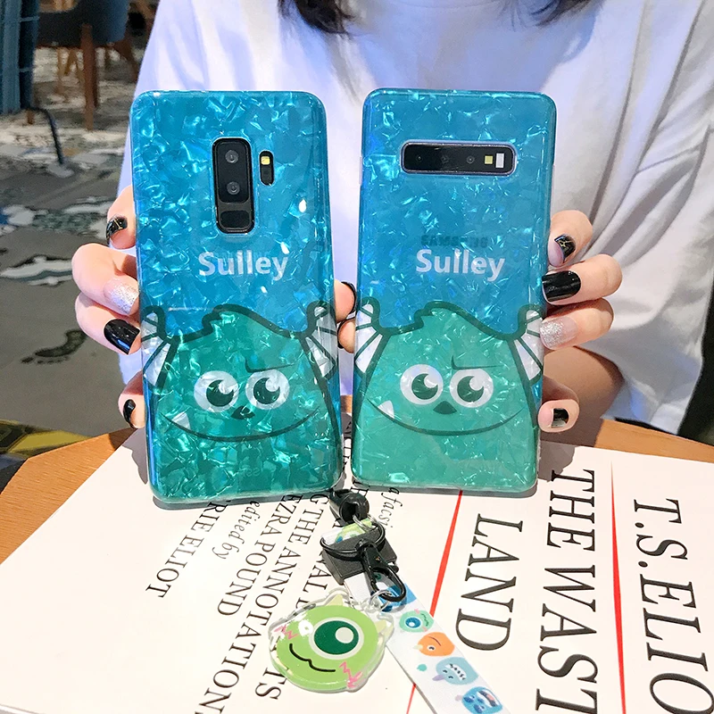 YHBB чехол S с мультяшными милыми монстрами, мягкий чехол для samsung Galaxy S8 S9 S10 Plus, Модный чехол для телефона с раковиной для samsung Note 8 9