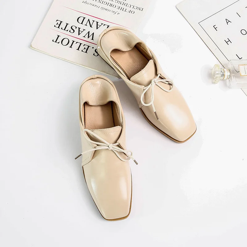 Роскошные Брендовые женские кожаные туфли на плоской подошве элегантная женская