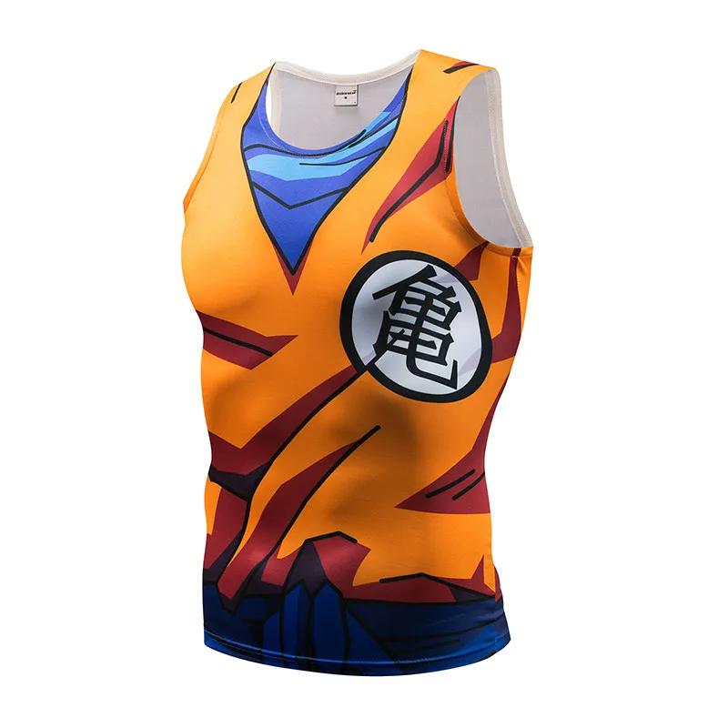 Топы на бретелях, мужские Мультяшные майки, Супер saiyan Dragon Ball, майки для фитнеса, майки, жилет, Повседневный пуловер, бодибилдинг, SizeS-3XL