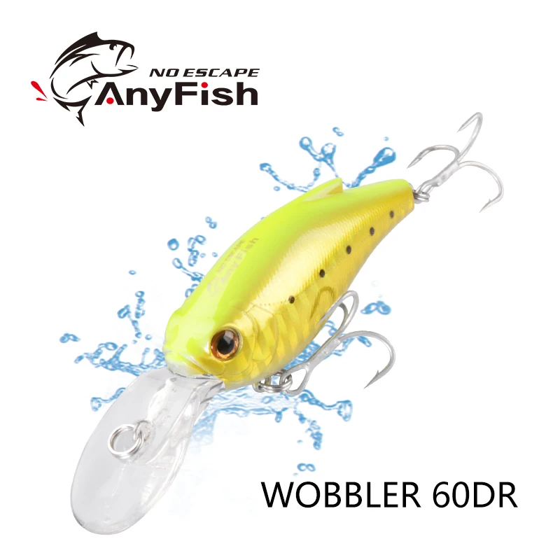 Воблер ANYFISH 60DR плавающие рыболовные приманки с 3D глазами жесткая искусственная