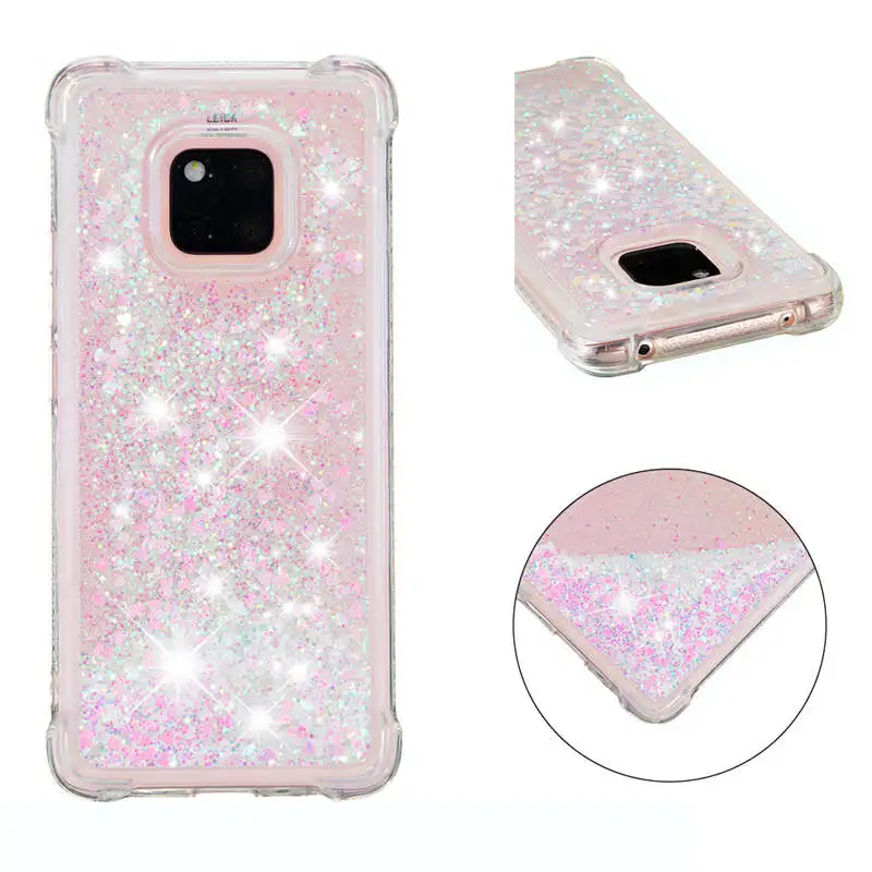 Для Huawei P20 Pro Mate 20 Lite 10 Dynamic Liquid Quicksand Bling Diamond блестящий чехол для P8 P9 2017 P Smart Cover |