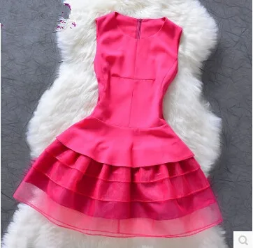 Брендовое бальное платье женское летнее без рукавов 2020 однотонное в европейском