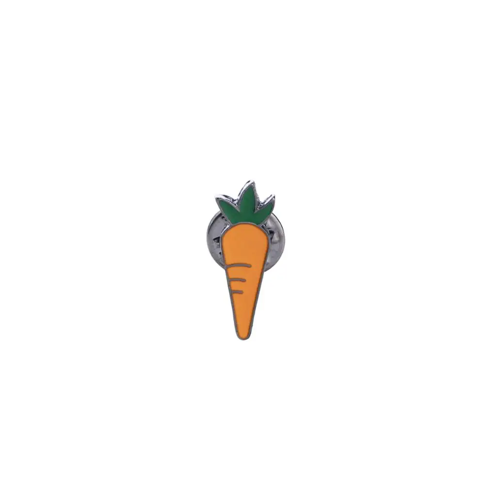 Carrot Эмалированные булавки, мультяшная Мода для женщин, мужчин, детей, нагрудные джинсовые рубашки, значок, Милые Броши "морковь", кролик, любимая еда, ювелирное изделие, подарок - Окраска металла: Carrot