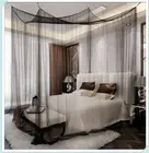 Москитная сетка, ткань, сетчатый балдахин, Кварцевая дверная палатка для двуспальной кровати, Великобритания