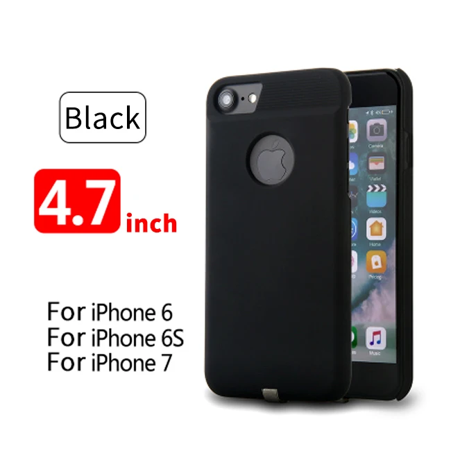 Qi Беспроводное зарядное устройство приемник чехол для iPhone 7 6 6s мобильный чехол для телефона Беспроводная зарядная подставка Док-станция чехол для iPhone 7 Plus 6 6s 8 - Тип штекера: Black for 6 6s 7