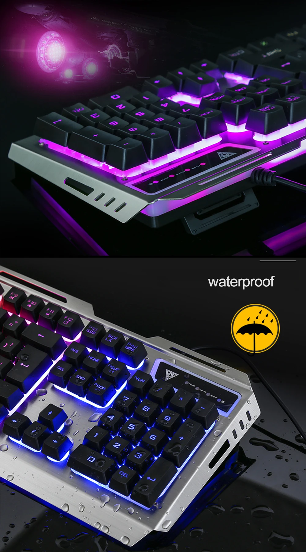 Клавиатура и мышь английская RGB светодиодная подсветка с подсветкой Игровая клавиатура Механическая аналогичная эргономичная для PC Gamer