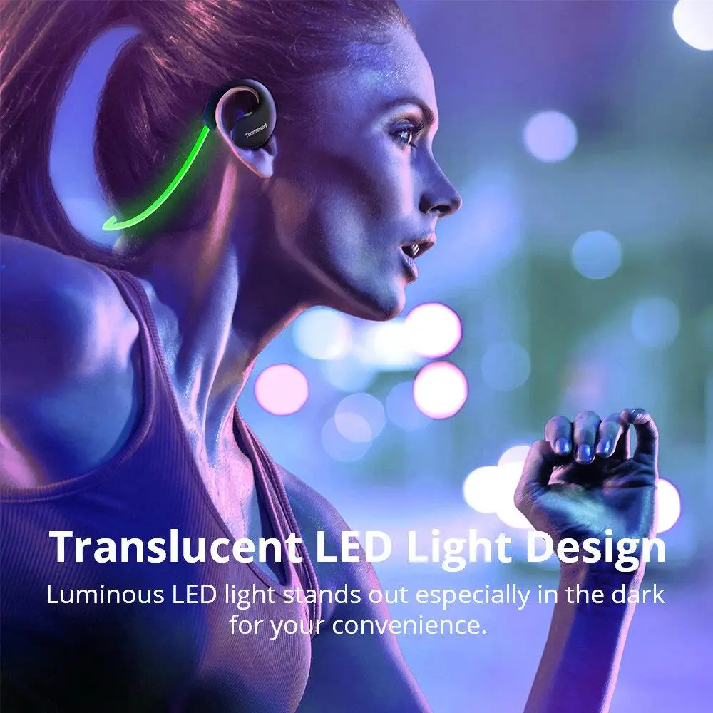 Tronsmart Encore bluetooth наушники Gleam беспроводные с микрофоном светодиодный свет IP66