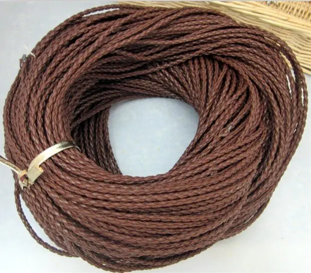 

Wholesale 100meters Brown Braided cord Beading Cord Finding , Jewerly Cord,3MM