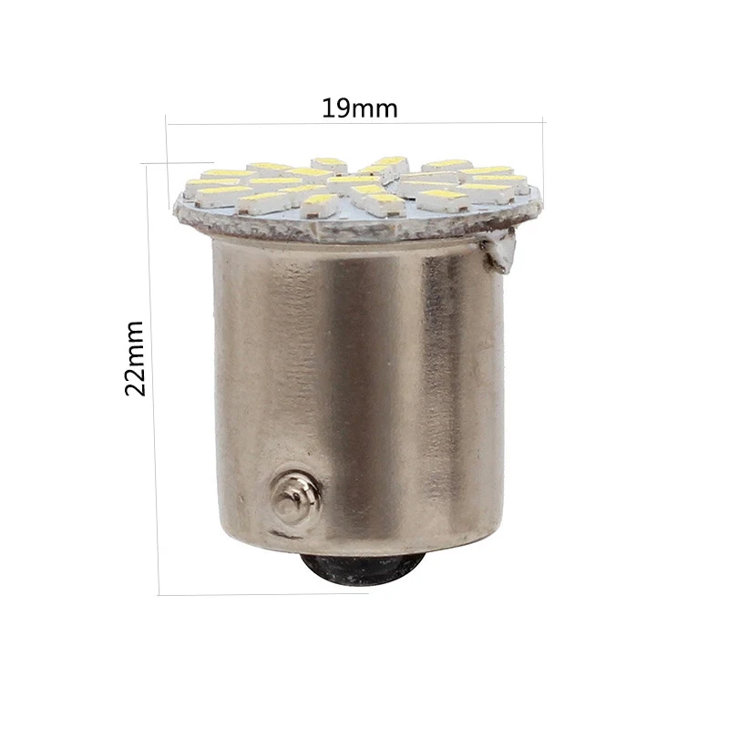 Светодиодный фонарь P21W 22 SMD 1156 1 шт. 3014 BA15S для автомобиля ДХО задний боковый