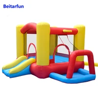 inflatable bouncer house squishy jumping trampoline toys for children bouncy castle with ball pool and jump slide kids toys