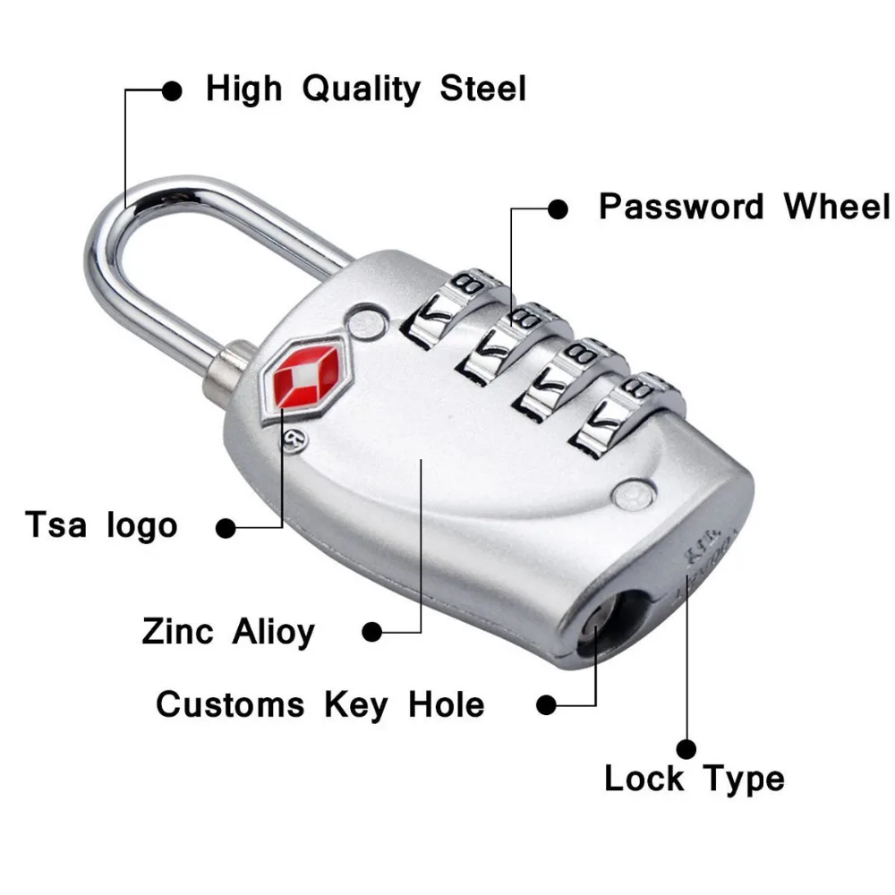 Высокое качество чернил сброса 4 цифры по ценам от производителя AiCinBel замки TSA