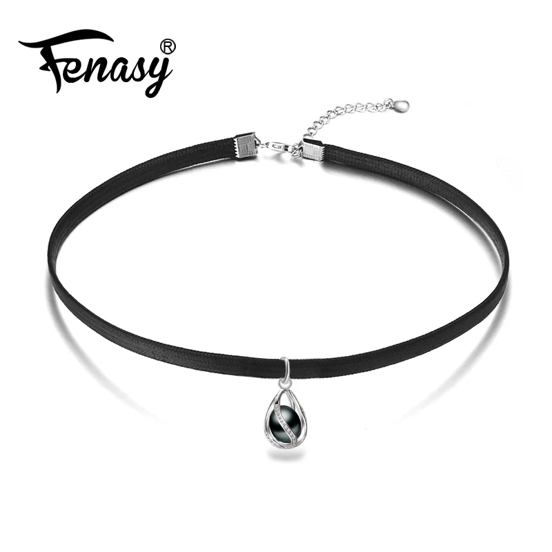 Ожерелье FENASY ожерелье из серебра 925 пробы с подвеской пресноводного жемчуга в