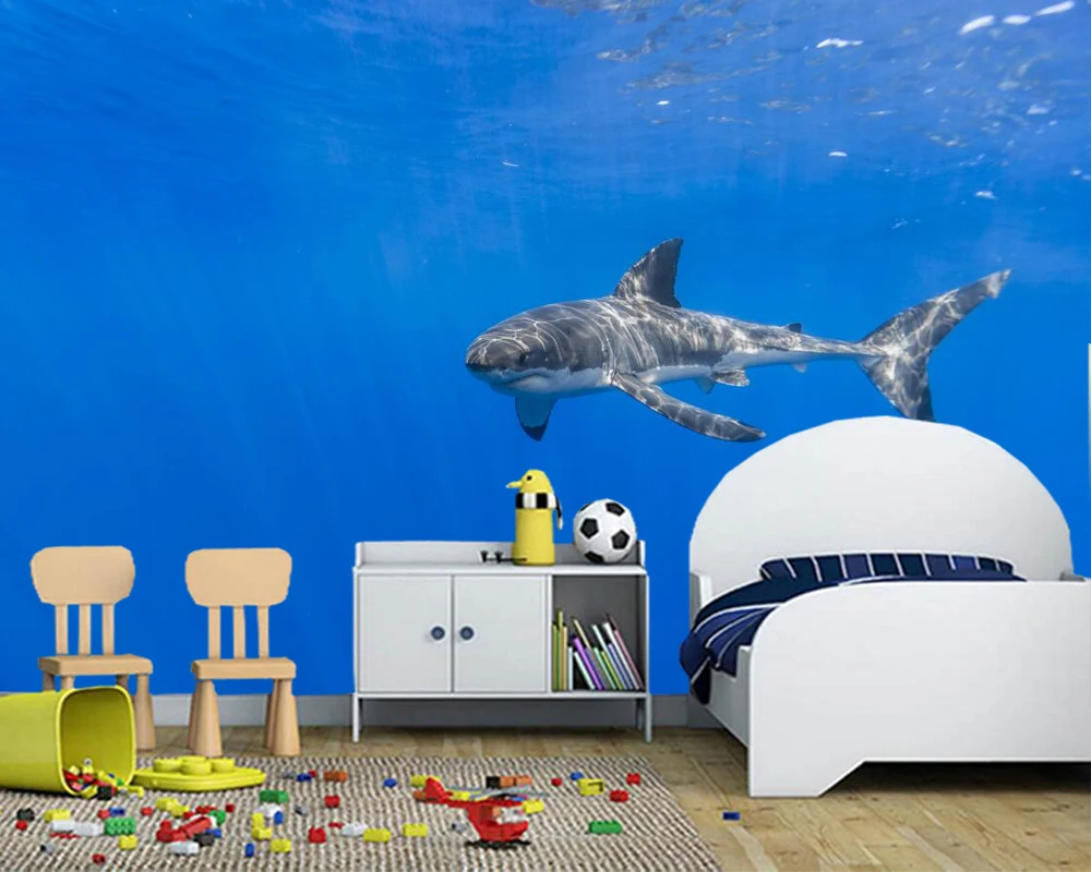 Обои для фотосъемки с изображением акул под водой настенные 3d обои животных