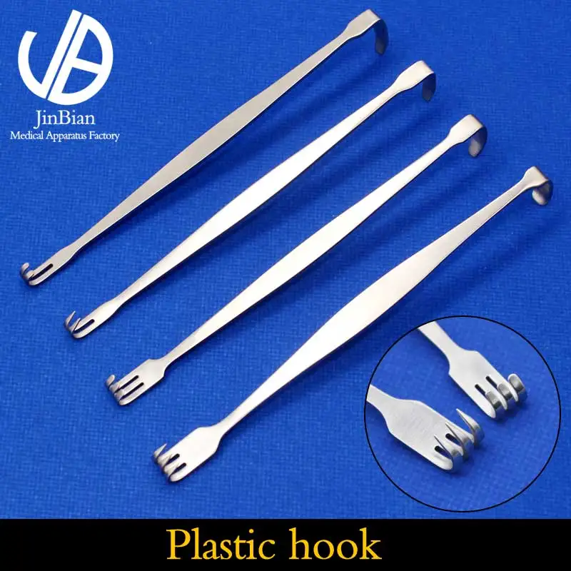 

Instruments for cosmetic plastic surgery three-jaw blunt end Sharp-tapered Pull hook nose eyelid retractor Jaw retractor