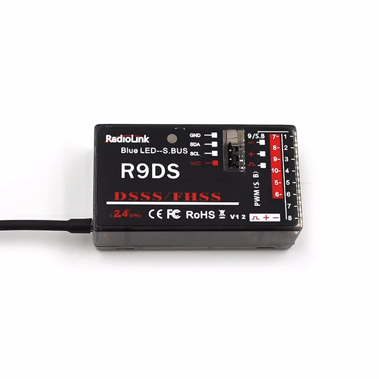 RadioLink R9DS 2.4G 9CH DSSS Receiver for AT9 Transmitter RC Helicopter Multirotor Support S-BUS F10491 | Электроника