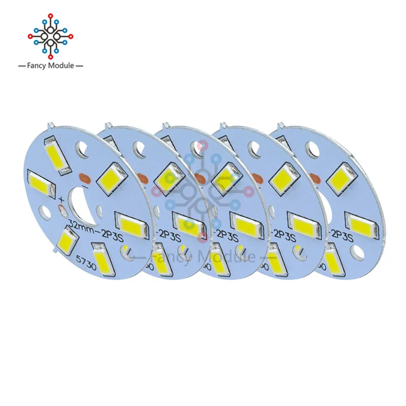 Суперъяркая печатная плата SMD5730 10 шт. 12 В 100 лм/Вт лампы 3 Вт Белая светодиодная