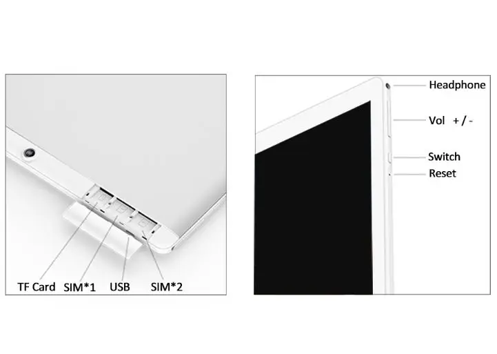 10 дюймовый планшетный ПК android 7 0 Восьмиядерный ОЗУ 4 Гб ПЗУ 64 ГБ 3G WCDMA 8 core 1280X800