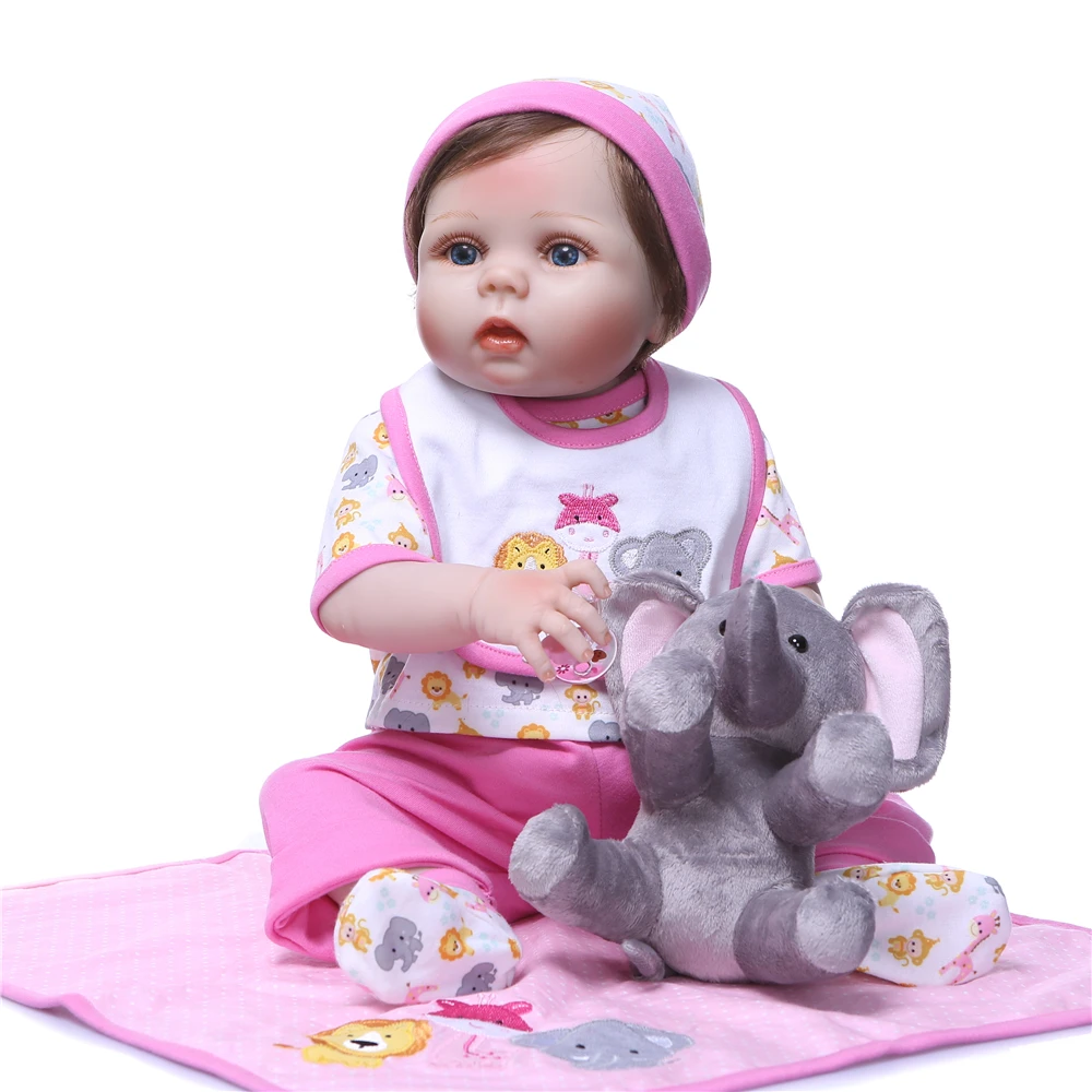 23 ''Реалистичного Baby Doll силикона Reborn Bonecas младенец реалистичные полное тело