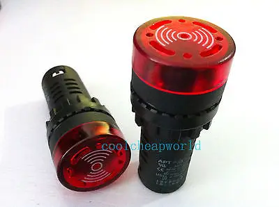 Красный светодиодный индикатор с зуммером 220 в пост. Тока 12 24 22 мм|light led tube|light
