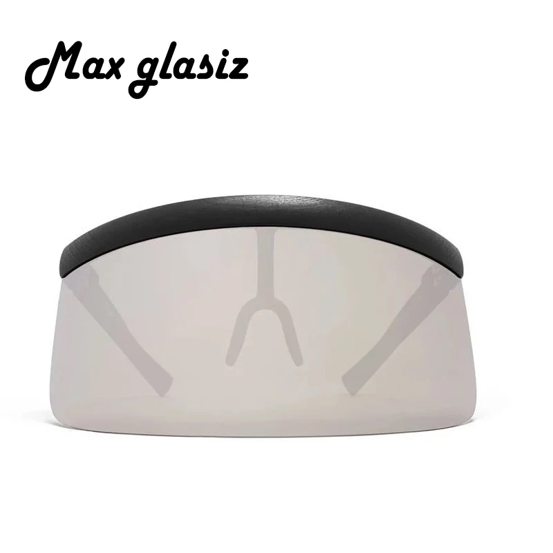 Max Glasiz большие модные уникальные солнцезащитные очки большая оправа без оправы