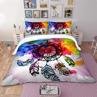 dropship dreamcatcher featherbedding set 3d print duvet cover pillowcases twin full queen king home 3pcs home textile