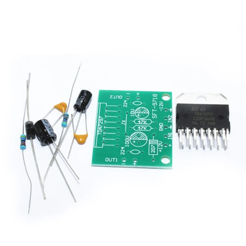 Tda7297 Плата усилителя запасные части Dc 12V класс 2 0 Двойное аудио кодирование 15W