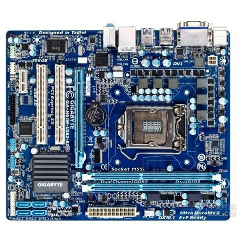 Оригинальная десктопная Материнская плата Gigabyte GA-H61M-USB3-B3 H61 LGA 1155 i3 i5 i7 DDR3 Micro-ATX 100%