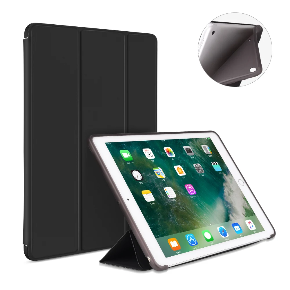 Чехол owswin для нового iPad 9,7 TPU кожаный чехол Мягкий силиконовый чехол для iPad умный чехол 9,7 дюймов A1822 A1893