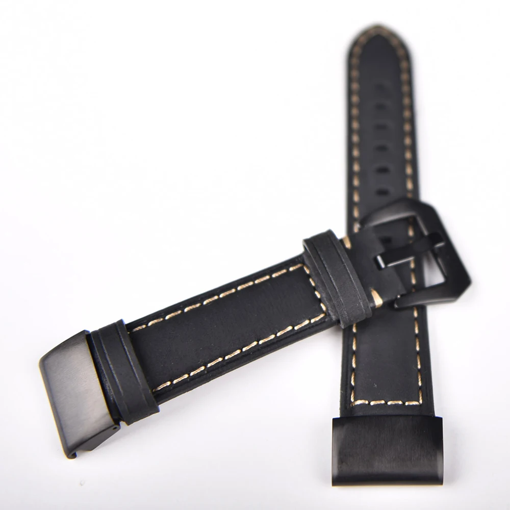 Ремешок кожаный для наручных часов быстросъемный спортивный браслет Garmin Instinct/Fenix