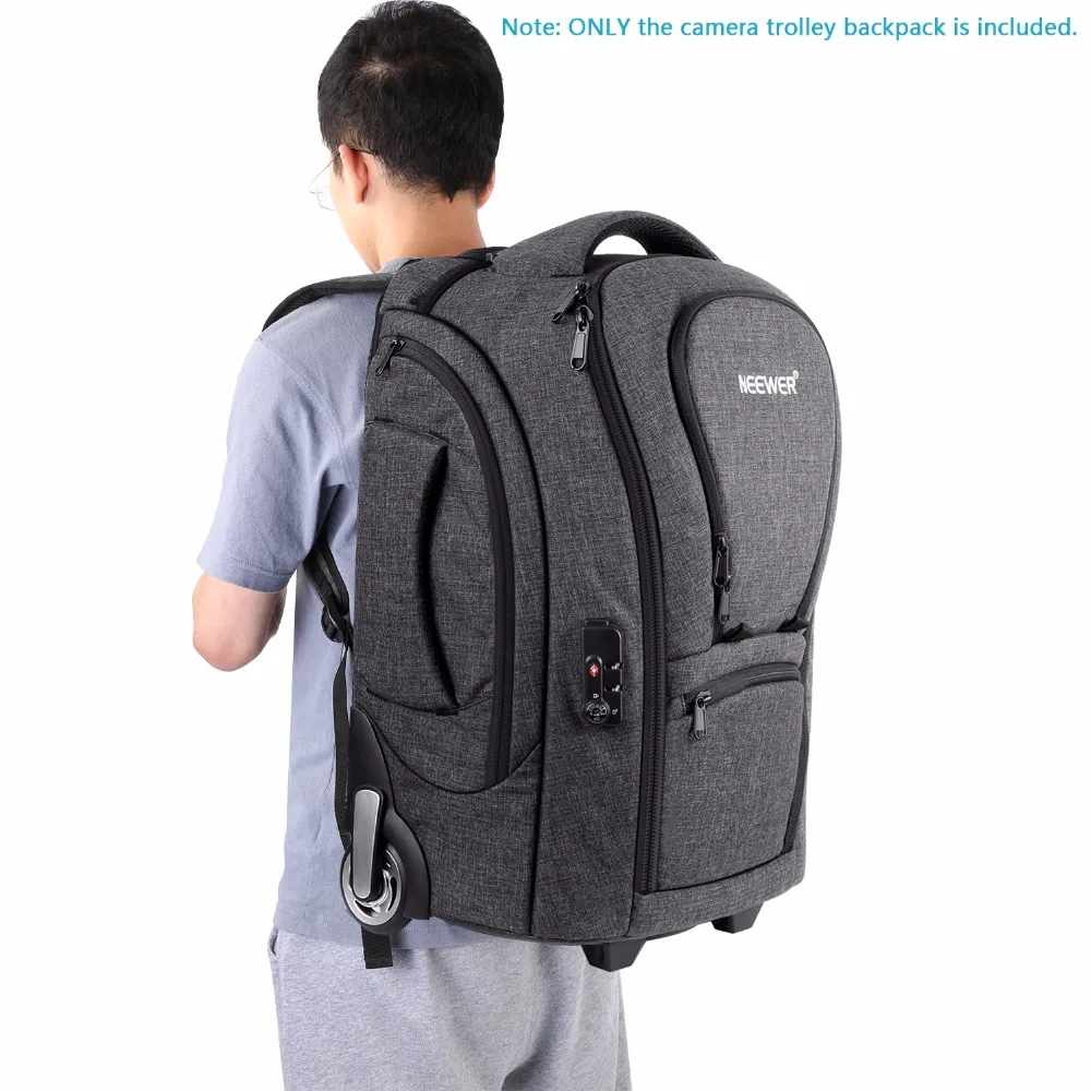 Neewer 2 в 1 Камера рюкзак на колесиках чемодан с замок TSA (серый/красный)|Сумки для