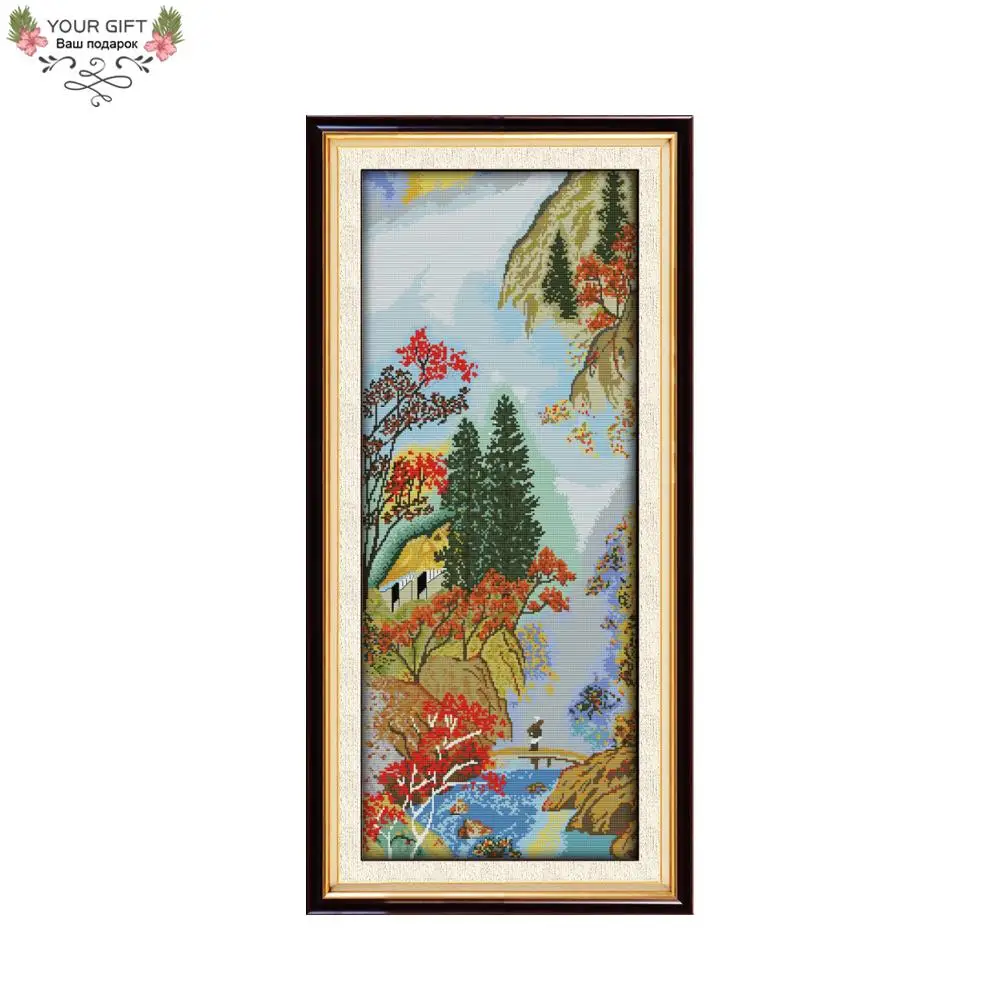 

Joy Sunday F886 14CT 11CT счетные и штампованные украшения для дома облако в холмах наборы для вышивки крестом