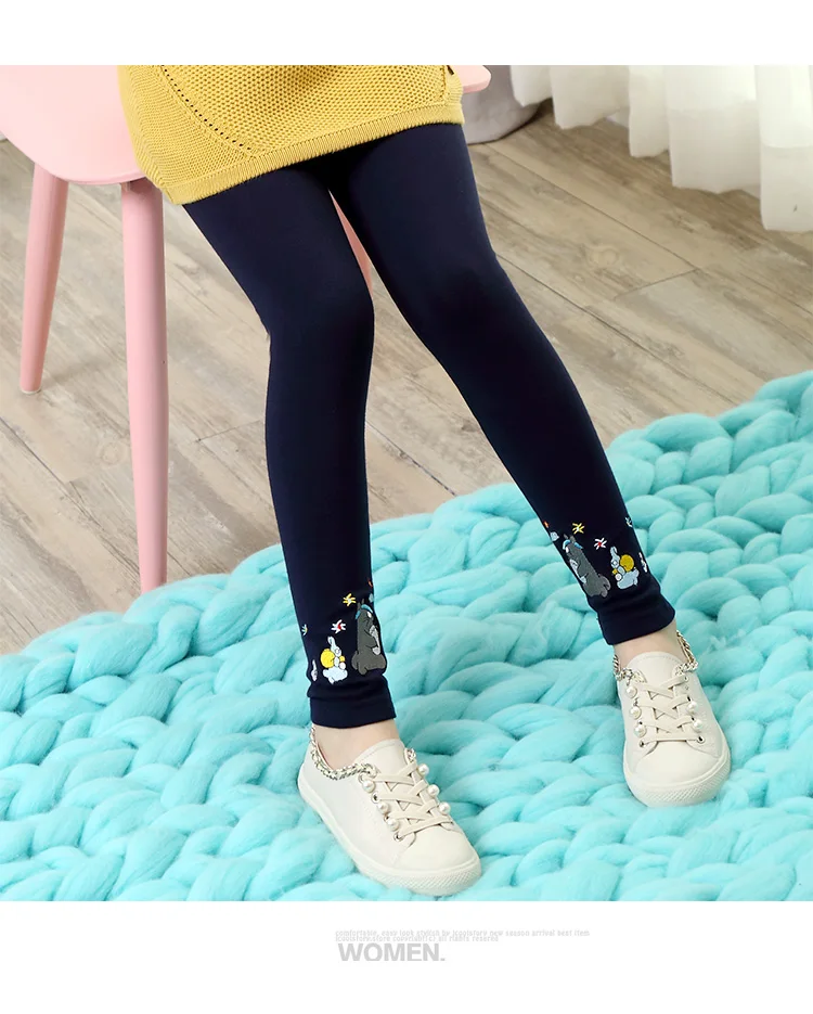 Бесплатная доставка От 2 до 13 лет осень 2017 г. Зимние леггинсы для девочек Брюки