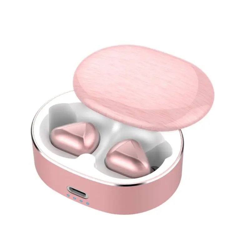 Rose gold NewarrivalTWS 5,0 Беспроводной наушники Bluetooth Шум отменяя наушники с микрофоном для мобильного телефона спортивный динамик Micro - Цвет: Rose gold