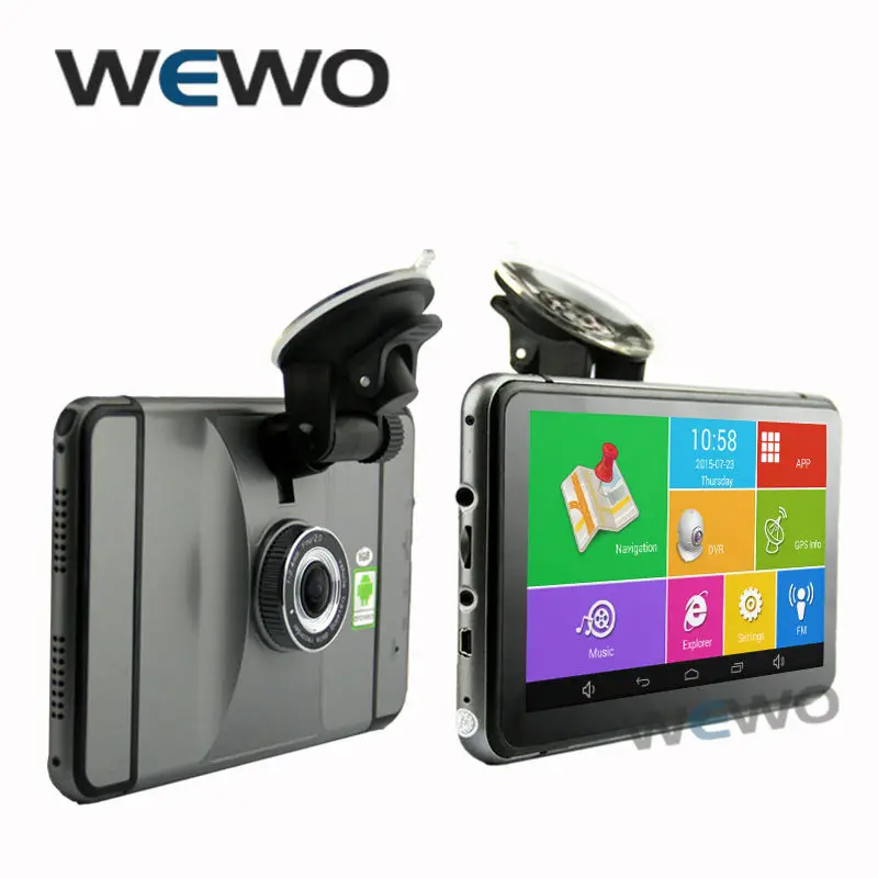 7 дюймов Android GPS навигации 512 МБ 8 ГБ 1080 P Автомобильный видеорегистратор Камера