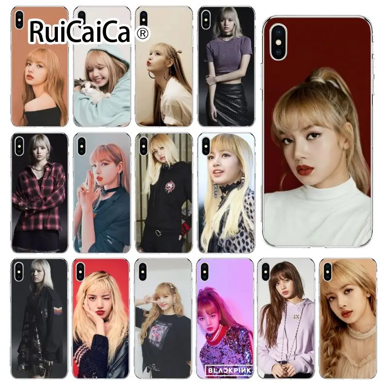 Ruicaica Черный Розовый Лиза Новинка чехол для телефона Fundas Apple iPhone 8 7 6 6S Plus X XS MAX 5 5S SE XR