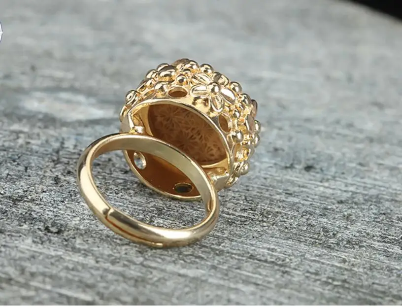 ZCD 2017 731 + чистое кольцо из натурального кораллового камня | Украшения и аксессуары