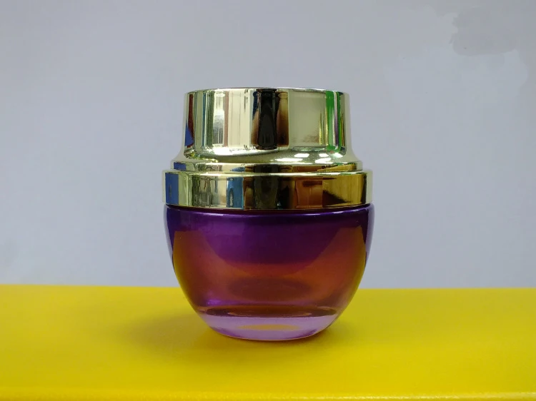 50 Г фиолетовый крем jar пластиковую банку с золотой крышкой для ночной