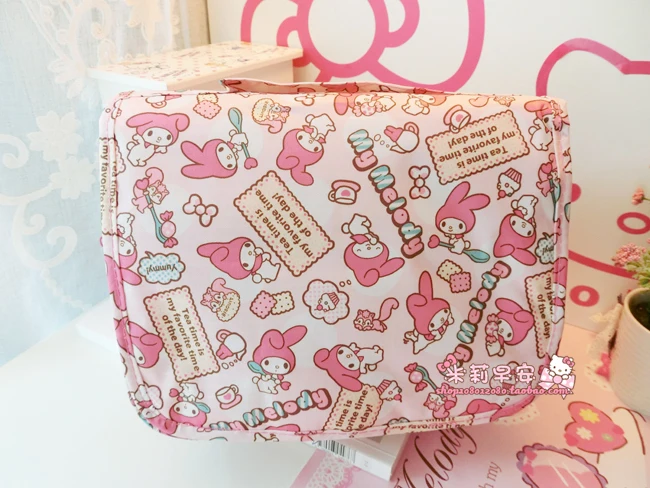 1 шт. Мультфильм Япония Аниме my melody Холст Складной Путешествия хранения косметики исходящие сумки для девочек сумки подарки