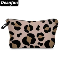 deanfun leopard cosmetic bag waterproof printing makeup travel bag customize style for travel 51503