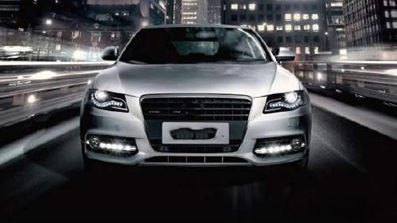 Автомобильный мигающий 1 комплект для Audi A4 A4L B8 2009 2010 2011 2012 светодиодный DRL дневные ходовые огни Дневные Противотуманные фары с отверстием
