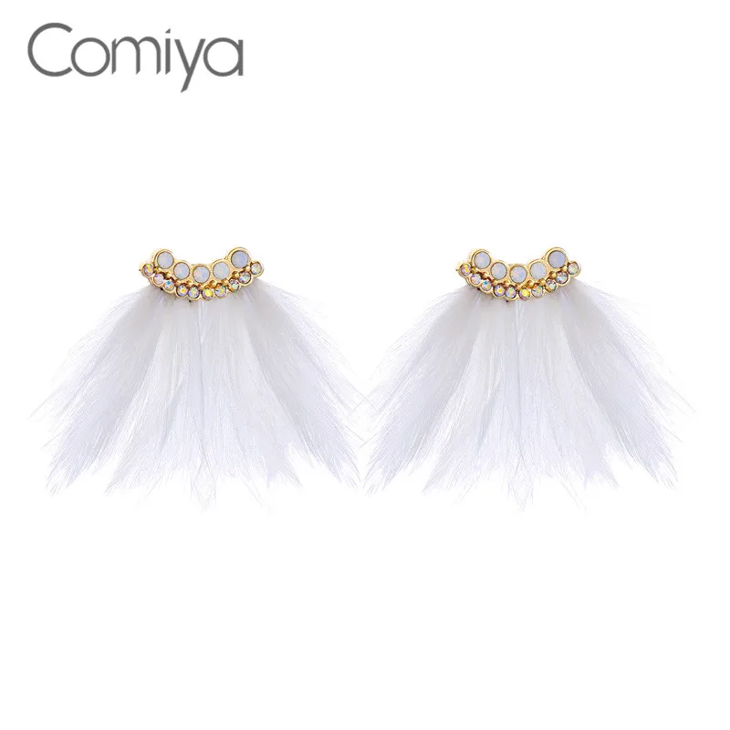 Серьги-пусеты Comiya Gotic с акриловым жемчугом элегантные серьги-гвоздики золотого