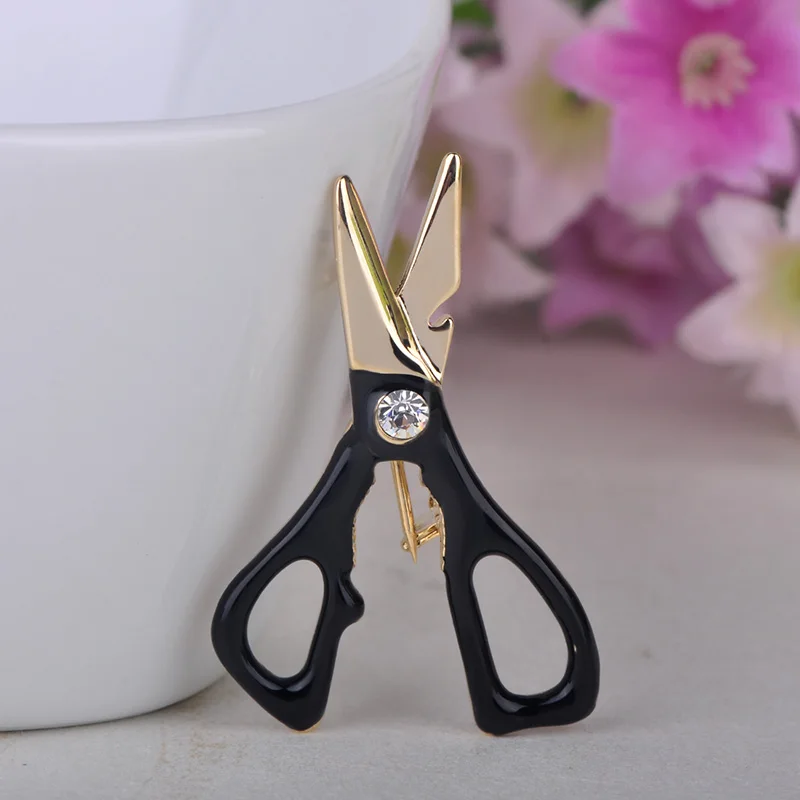 Женская/Детская Металлическая Брошь Blucome черная эмалированная брошь в форме